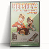 Retro Hershey's Cocoa Poster - Vintage Kitchen Wall Art