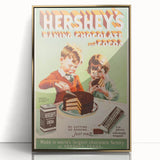 Retro Hershey's Cocoa Poster - Vintage Kitchen Wall Art