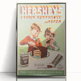 Retro Hershey's Cocoa Poster - Vintage Kitchen Wall Art