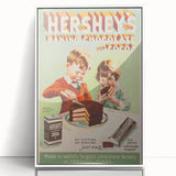 Retro Hershey's Cocoa Poster - Vintage Kitchen Wall Art