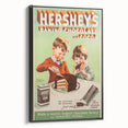 Retro Hershey's Cocoa Poster - Vintage Kitchen Wall Art