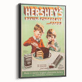 Retro Hershey's Cocoa Poster - Vintage Kitchen Wall Art