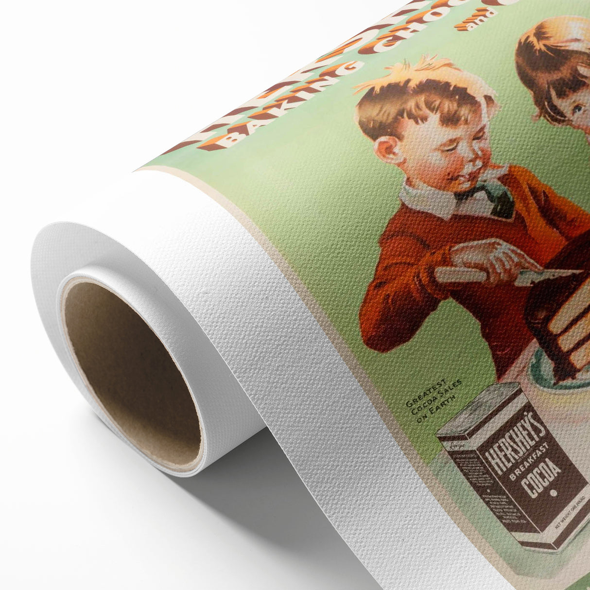 Retro Hershey's Cocoa Poster - Vintage Kitchen Wall Art