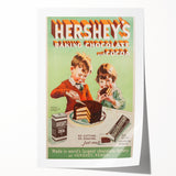 Retro Hershey's Cocoa Poster - Vintage Kitchen Wall Art