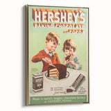 Retro Hershey's Cocoa Poster - Vintage Kitchen Wall Art