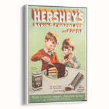 Retro Hershey's Cocoa Poster - Vintage Kitchen Wall Art