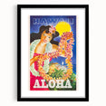 Retro Hawaii Aloha Travel Poster – Vintage Beach Art