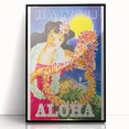 Retro Hawaii Aloha Travel Poster – Vintage Beach Art