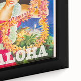 Retro Hawaii Aloha Travel Poster – Vintage Beach Art