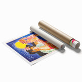 Retro Hawaii Aloha Travel Poster – Vintage Beach Art