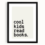 Cool Kids Read Books - Boys Room Wall Art Kids Wall Art Prints