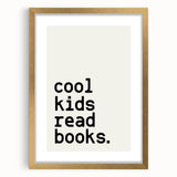 Cool Kids Read Books - Boys Room Wall Art Kids Wall Art Prints