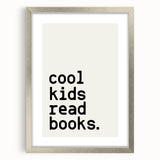 Cool Kids Read Books - Boys Room Wall Art Kids Wall Art Prints