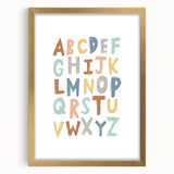 ABC Alphabet - Kids Educational Wall Art Pastel Learning Print