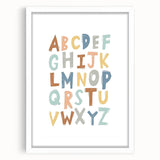 ABC Alphabet - Kids Educational Wall Art Pastel Learning Print
