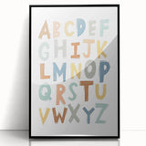 ABC Alphabet - Kids Educational Wall Art Pastel Learning Print