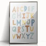 ABC Alphabet - Kids Educational Wall Art Pastel Learning Print