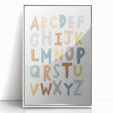 ABC Alphabet - Kids Educational Wall Art Pastel Learning Print