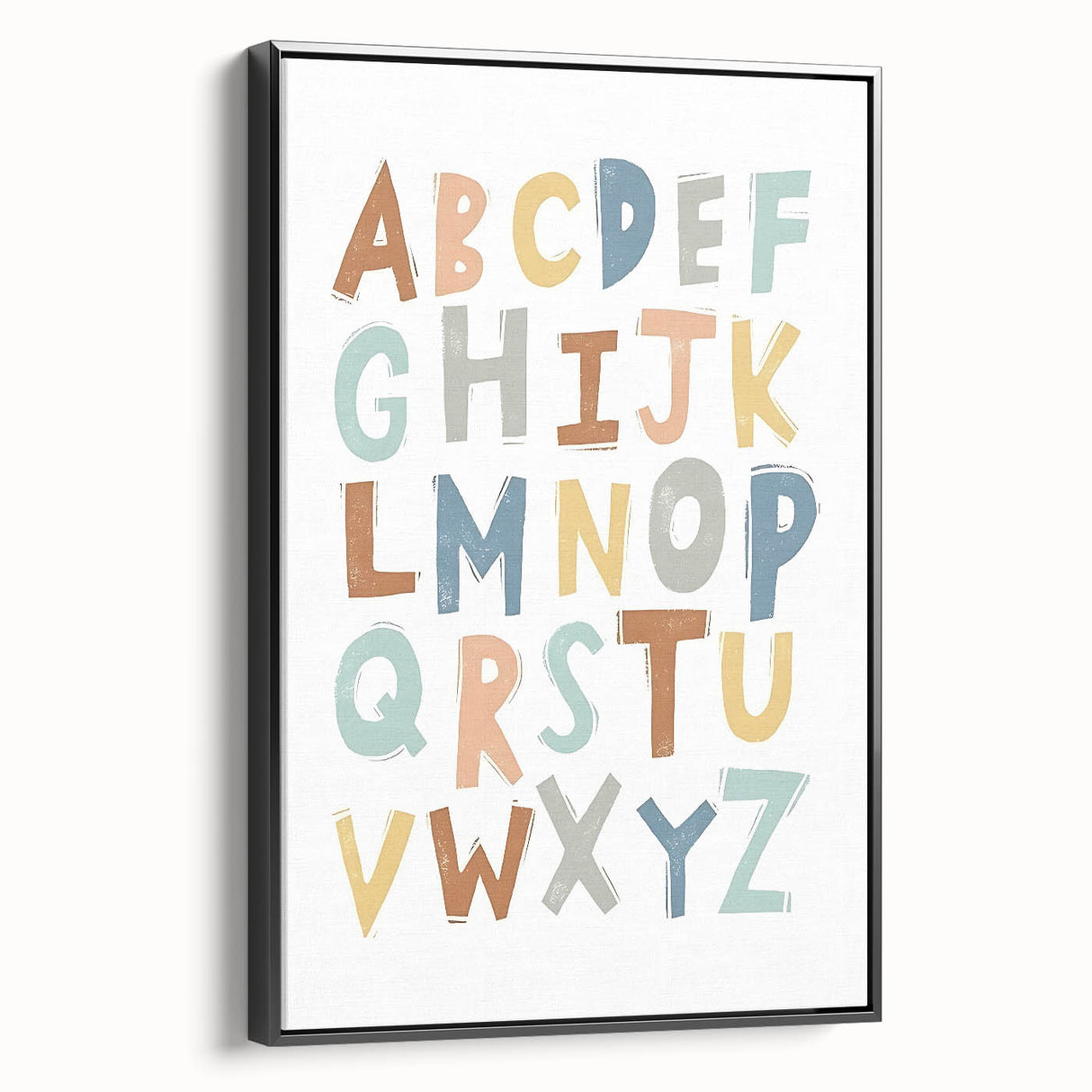 ABC Alphabet - Kids Educational Wall Art Pastel Learning Print
