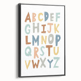 ABC Alphabet - Kids Educational Wall Art Pastel Learning Print