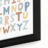 ABC Alphabet - Kids Educational Wall Art Pastel Learning Print