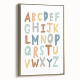 ABC Alphabet - Kids Educational Wall Art Pastel Learning Print