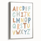 ABC Alphabet - Kids Educational Wall Art Pastel Learning Print