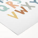 ABC Alphabet - Kids Educational Wall Art Pastel Learning Print