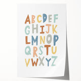 ABC Alphabet - Kids Educational Wall Art Pastel Learning Print