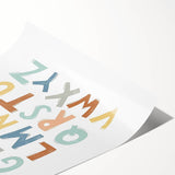 ABC Alphabet - Kids Educational Wall Art Pastel Learning Print