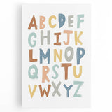 ABC Alphabet - Kids Educational Wall Art Pastel Learning Print