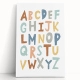 ABC Alphabet - Kids Educational Wall Art Pastel Learning Print