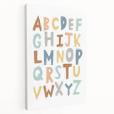 ABC Alphabet - Kids Educational Wall Art Pastel Learning Print