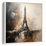 Vintage poster art of Paris scenery in colorful hues on an extra large framed canvas, ideal for living room decor.
