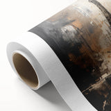 Art Deco poster of Paris scenery on rolled canvas, featuring muted pastel colors, ideal for nursery wall art.