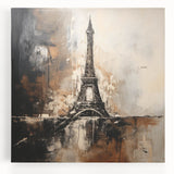 Black and white photograph of Paris streets on large stretched canvas, ideal for kitchen wall art or bedroom ambiance.