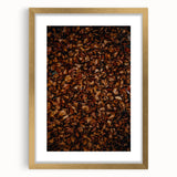 Extra large abstract art print with textured gold and brown hues on a framed canvas, ideal for living room decor.