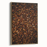 Framed canvas depicting a vintage-style landscape with autumnal colors, ideal for bedroom wall art.