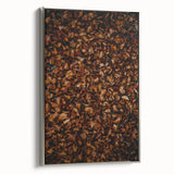 Autumn-themed landscape art painting on framed canvas, featuring a mix of vibrant and muted fall colors.