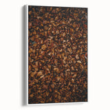 Vintage poster art depicting autumn trees on extra large framed canvas, with vibrant fall colors.