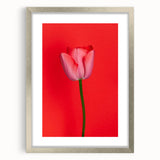 Textured abstract art print in pastel shades on a silver-framed canvas, ideal for bedroom ambiance.