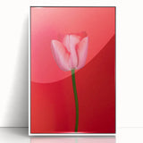 Art deco poster of spring with pastel colors on acrylic, framed in white, ideal for nursery wall art.