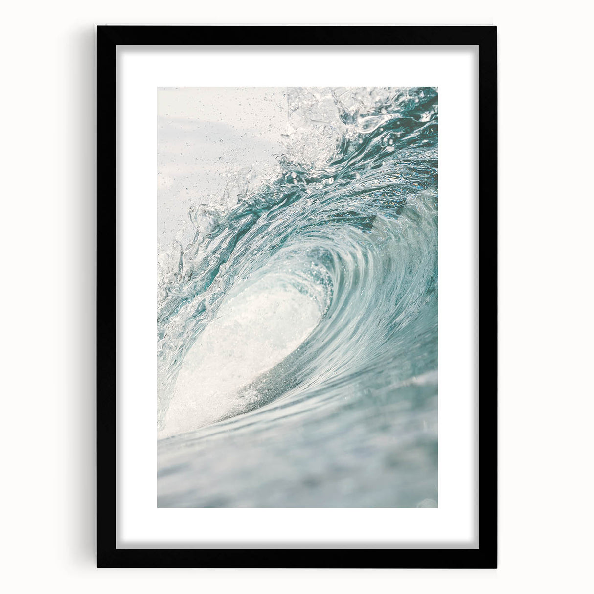 Extra large abstract art print featuring textured, colorful art with vibrant summer hues on a black framed canvas.