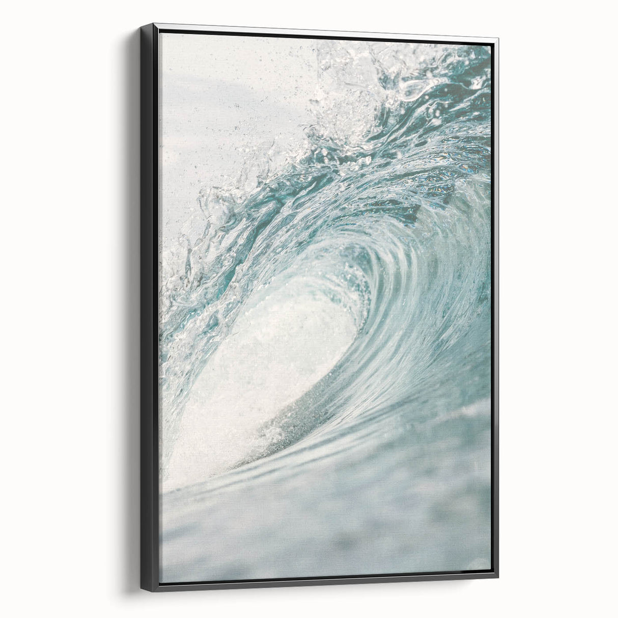 Black and white landscape art painting on framed canvas, depicting a serene summer scene, suitable for bedroom decor.