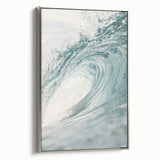 Landscape art painting of summer season on framed canvas.