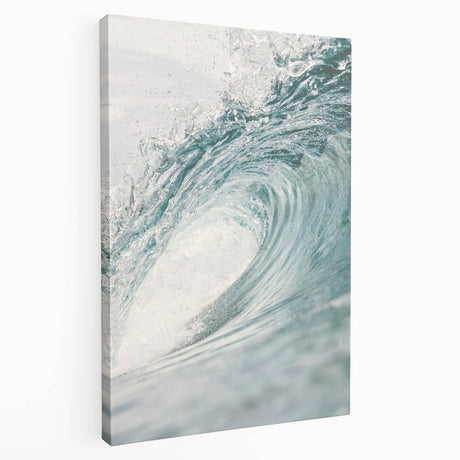 Large abstract summer-themed art on stretched canvas with vibrant yellow and orange tones, suitable for kitchen wall decor.