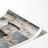 Extra large wall art featuring line art flowers in black on white, rolled print format, suitable for large living room decor.