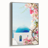 Landscape art painting on framed canvas featuring a summer scene with vibrant colors, ideal for living room decor.