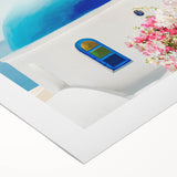 Art deco poster featuring geometric shapes in bold black and gold, printed on rolled canvas, suitable for dining room walls.