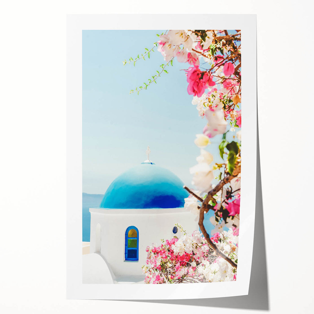 Extra large rolled canvas print featuring a floral design in pastel shades, ideal for art wall dining room or bathroom.